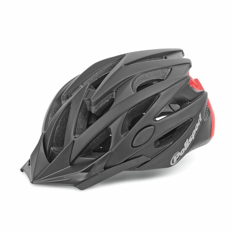 Casque polisport twig noir/rouge taille l