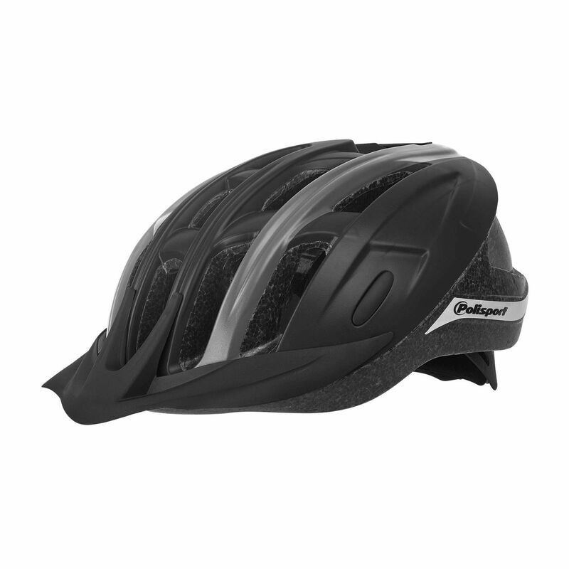 Casque polisport ride in noir/gris foncé taille l