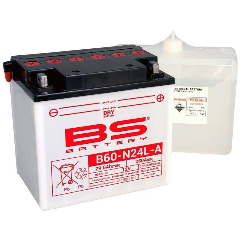 Batterie Laverda 1000 Jota Haute-Performance Avec Pack Acide - B60-N24l-A