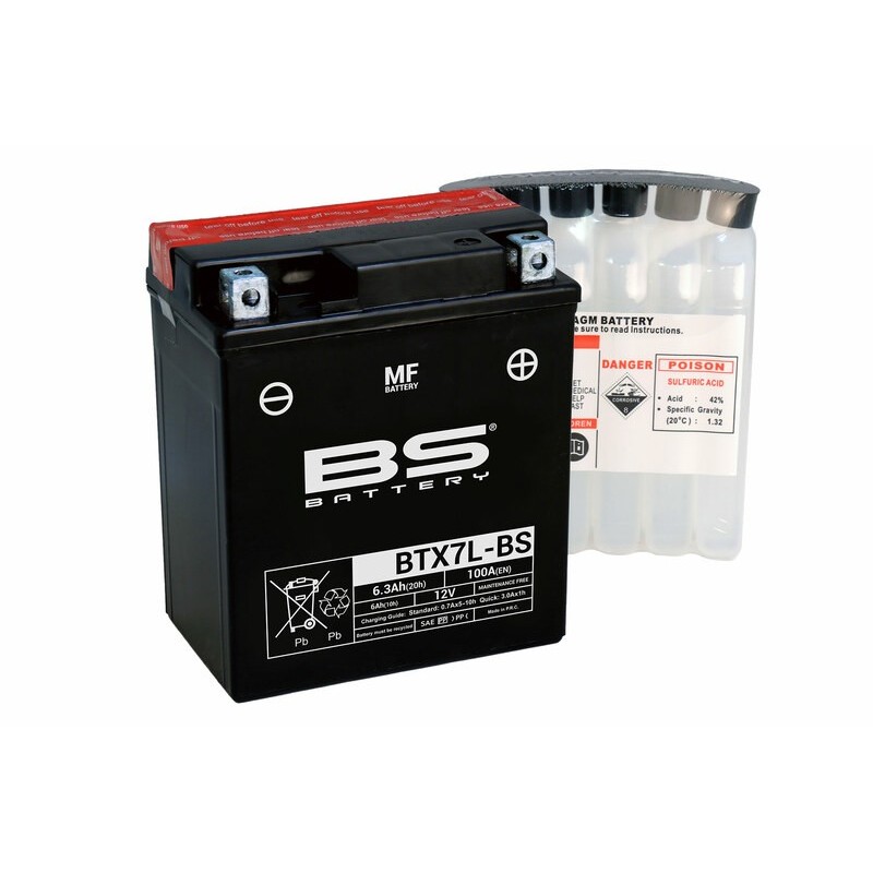 Batterie Aprilia 125 Sx E4 Sans Entretien Avec Pack Acide - Btx7l-Bs