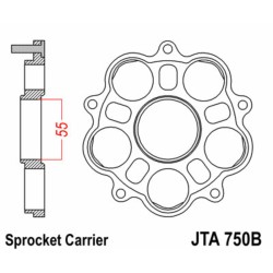 Support de couronne  5 Silentbloc Ducati