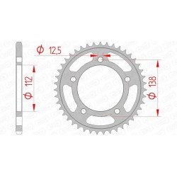 Kit chaîne honda forza 750   afam 520xmr3 17/38 standard